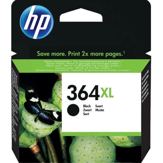 HP 364XL High Yield Black Original Ink Cartridge Page Yield 550 P/N CN684EE