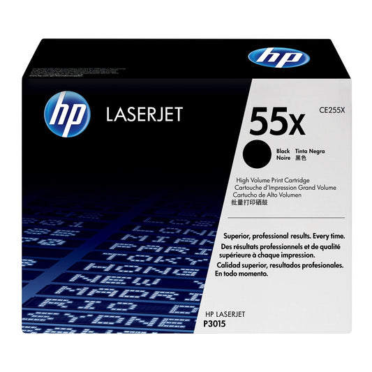 HP 55X High Yield Black Original LaserJet Toner Cartridge - CE255X