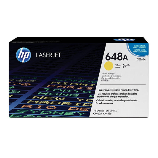 HP 648A Yellow Original LaserJet Toner Cartridge - CE262A