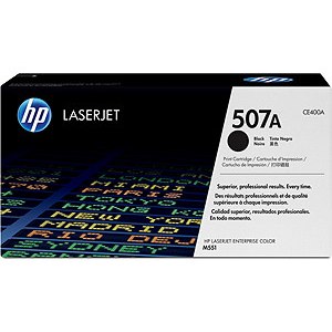 HP 507A Black Original LaserJet Toner Cartridge Page Yield 5500 CE400A