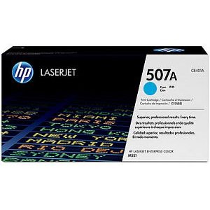 HP 507A Cyan Original LaserJet Toner Cartridge Page Yield 6000 CE401A