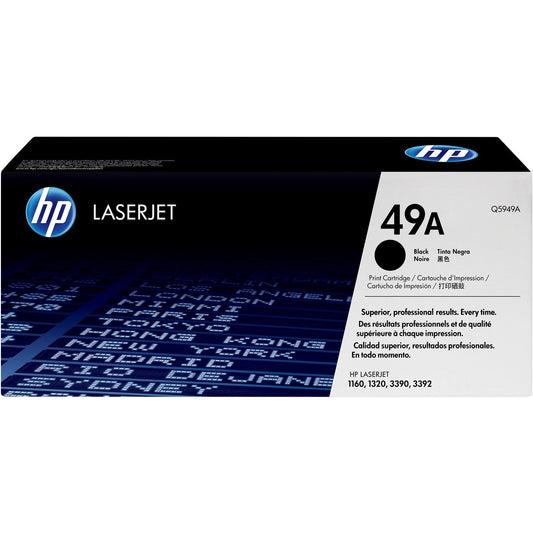 HP 49A Black Original LaserJet Toner Cartridge Page Yield 2500 Q5949A