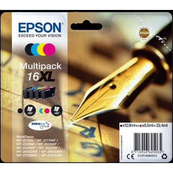 Epson Original T1636 Series Pen & Crossword Multipack Ink Cartridges XL