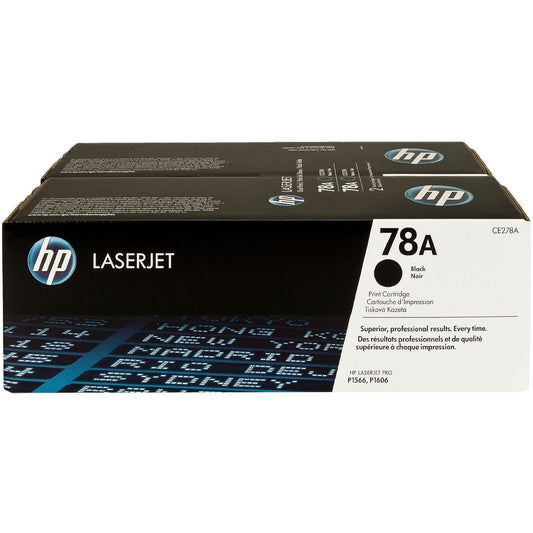 HP 78A 2-pack Black Original LaserJet Toner Cartridges - CE278AD