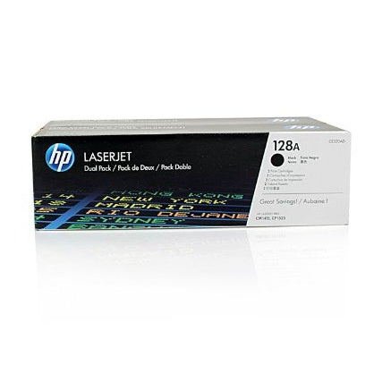 HP 128A 2-pack Black Original LaserJet Toner Cartridges Page Yield 2000 CE320AD