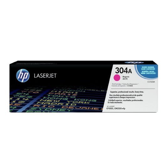 HP 304A Magenta Original LaserJet Toner Cartridge Page Yield 2800 CC533A