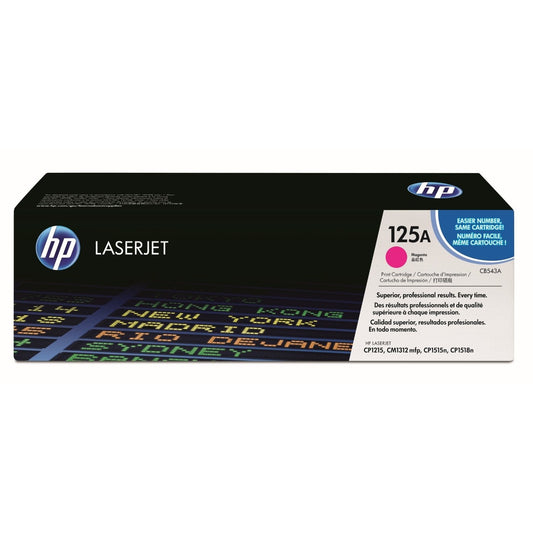 HP 125A Magenta Original LaserJet Toner Cartridge Page Yield 1400 P/N CB543A