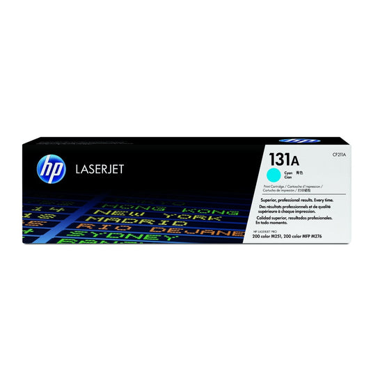HP 131A Cyan Original LaserJet Toner Cartridge Page Yield 1800 P/N CF211A