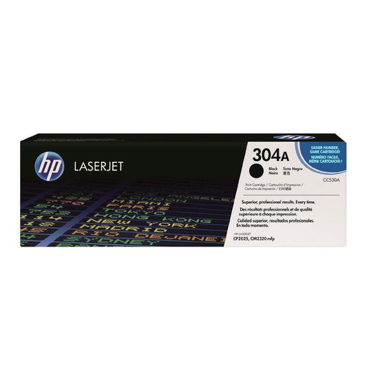 HP 304A Black Original LaserJet Toner Cartridge Page Yield 3500 CC530A