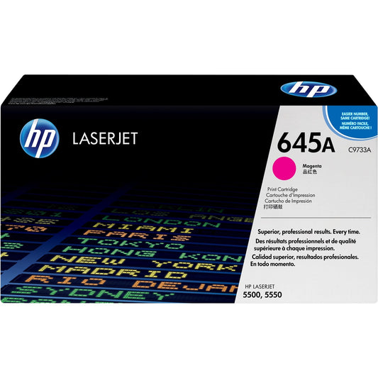 HP 645A Magenta Original LaserJet Toner Cartridge Page Yield 12K C9733A