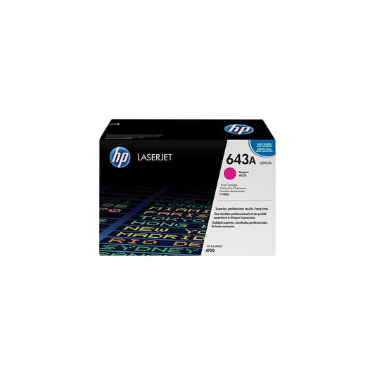 HP 643A Magenta Original LaserJet Toner Cartridge Page Yield 10K Q5953A