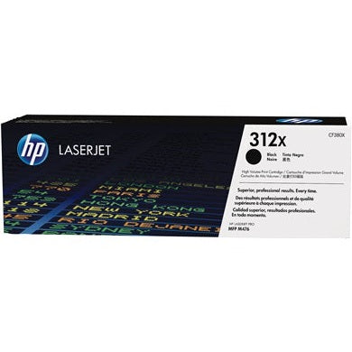 HP 312X High Yield Black Original LaserJet Toner Cartridge Page Yield 4400 CF380X