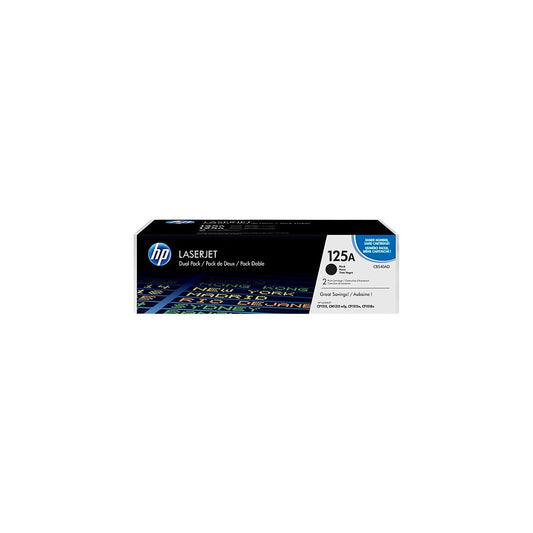 HP 125A 2-pack Black Original LaserJet Toner Cartridges Page Yield 2200 P/N CB540AD