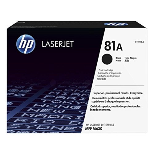 HP 81A Black Original LaserJet Toner Cartridge Page Yield 10.5K CF281A