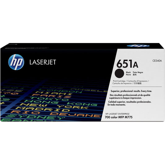 HP 651A Black Original LaserJet Toner Cartridge - CE340A