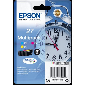 Epson Original T27 Std 3-Colour Multipack Durabrite inks