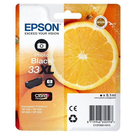 Epson Original Black T33XL Claria Premium Ink Cartridge