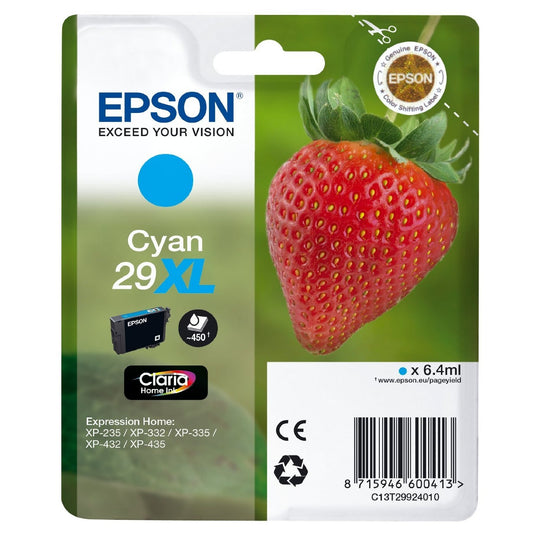 Epson Original Cyan T29 XL Claria Premium Ink Cartridge