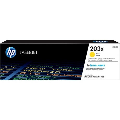 HP 203X High Yield Original Yellow LaserJet Toner Cartridge Page Yield 2500 CF542X
