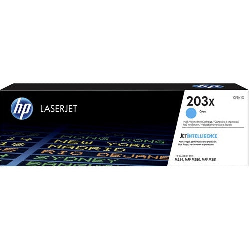 HP 203X High Yield Original Cyan LaserJet Toner Cartridge Page Yield 2500 CF541X