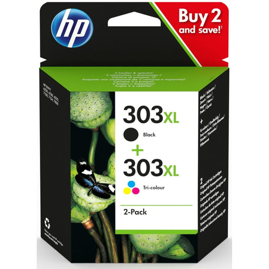 HP 303XL 2-pack Black/Tri-colour Original Ink Cartridges - 3YN10AE