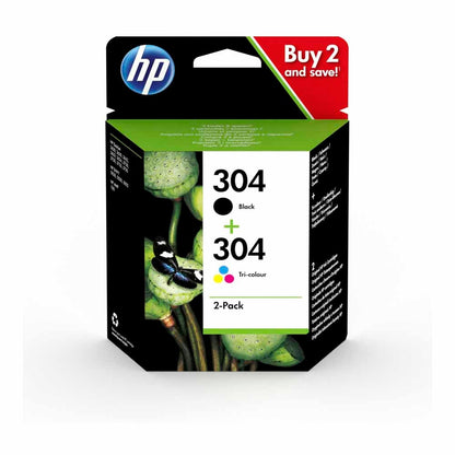 HP 304 2-pack Black & Tri-colour Original Ink Cartridges Combo pack - 3JB05AE