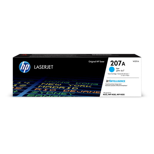 HP 207A Cyan Original LaserJet Toner Cartridge Page Yield 1250 W2211A