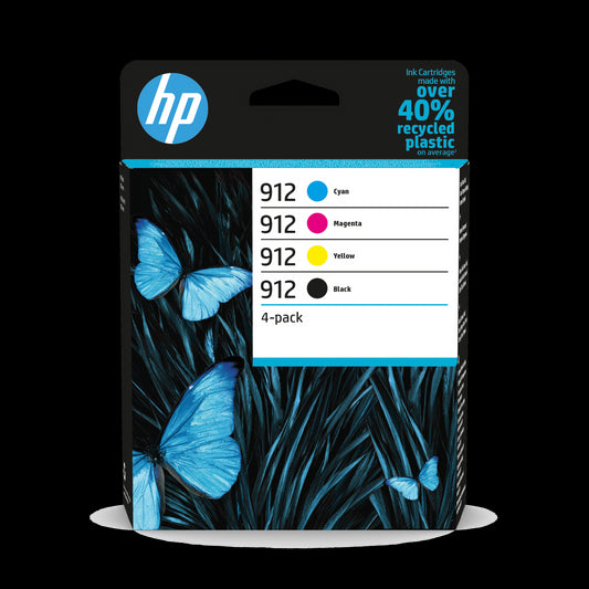 HP 912 4-pack Black/Cyan/Magenta/Yellow Original Ink Cartridges - 6ZC74AE