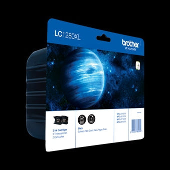 Brother Original LC1280XL Black Twin Pack Ink Cartridges