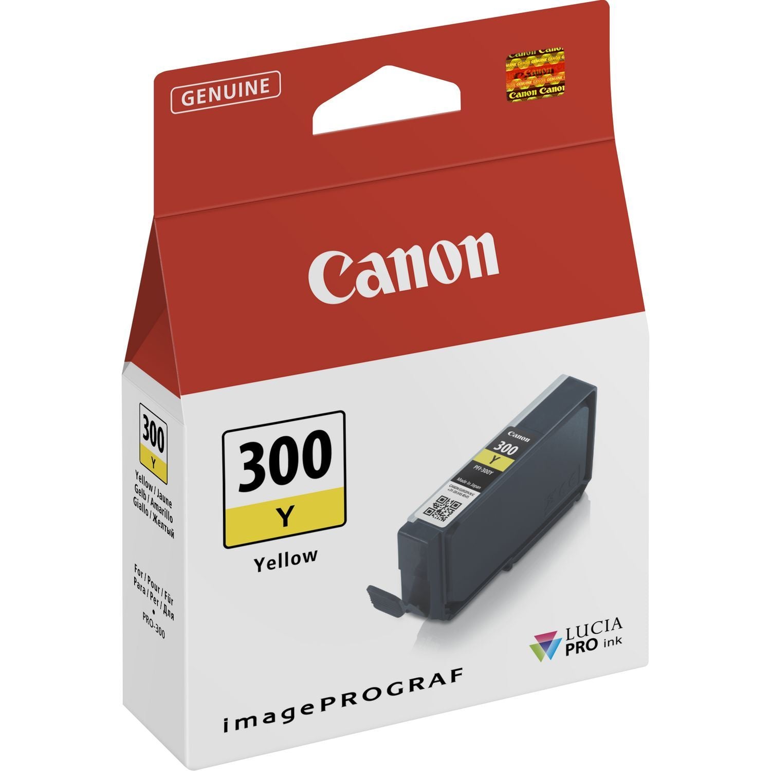 Canon PFI-300Y Yellow Printer Ink Cartridge - 4196C001
