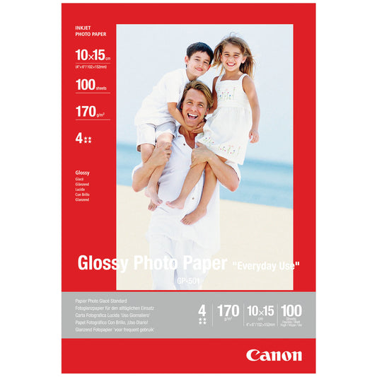 Canon GP-501 Glossy Photo Paper 4x6 - 100 Sheets - 0775B003