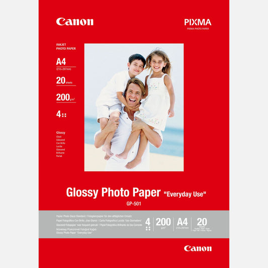 Canon GP-501 Glossy Photo Paper A4 - 20 Sheets - 0775B082