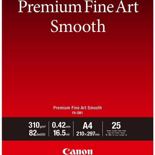 Canon FA-SM1 Premium Fine Art Smooth Paper A4 - 25 Sheets