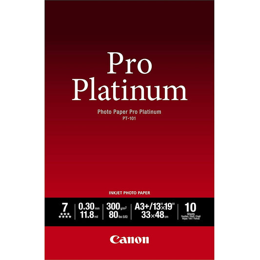 Canon PT-101 Pro Platinum Photo Paper A3 Plus - 10 Sheets