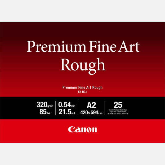 Canon FA-RG1 Premium Fine Art Rough Paper, A2, 25 sheets