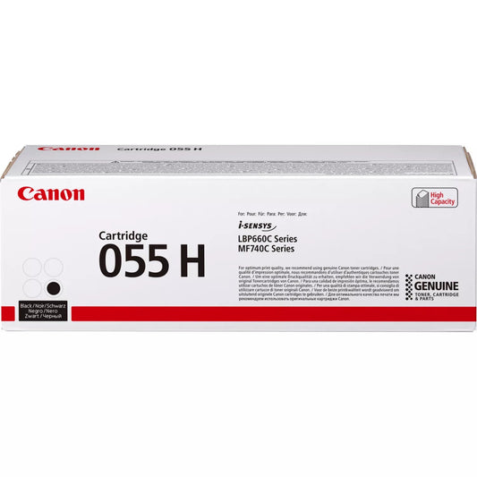 Canon 055 H High Yield Toner Cartridge, Black