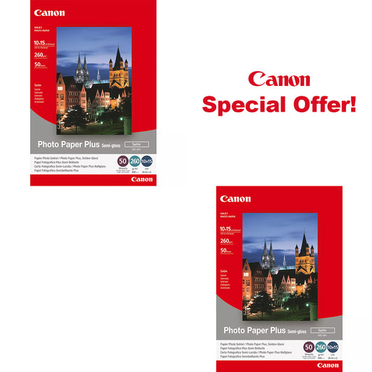 Canon SG-201 Semi-Gloss Photo Paper Plus 4x6 - 100 Sheet BUNDLE DEAL