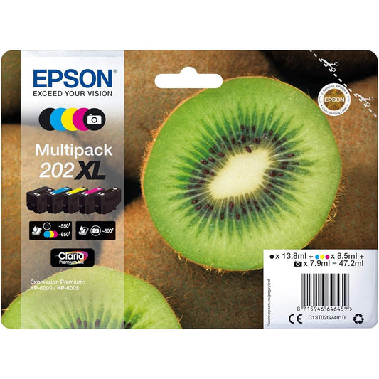 Epson 202XL Kiwi Genuine High Yield Multipack
