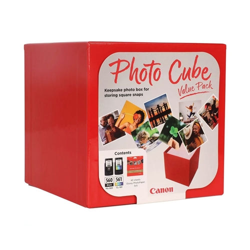 Canon Photo Cube PG-560/CL-561 Ink inc PP-201 5x5 Inch Glossy II Photo Paper - 3713C007