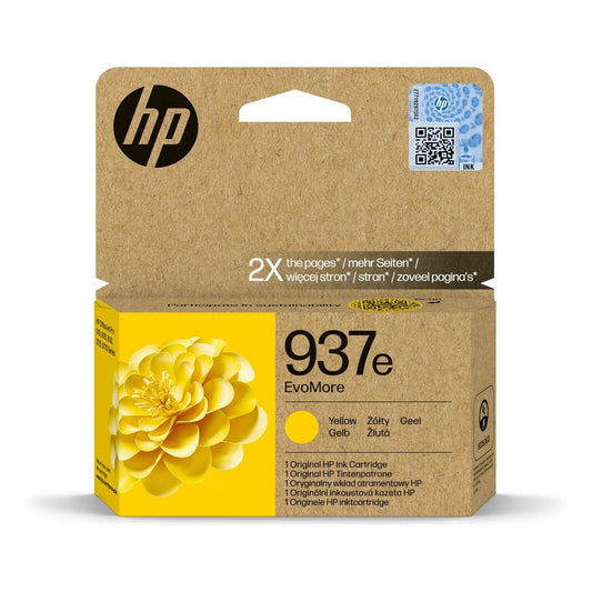 HP 937E EvoMore Yellow Original Ink Cartridge - 4S6W8NE