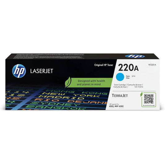 HP 220A Cyan Original Laserjet Toner Cartridge - W2201A