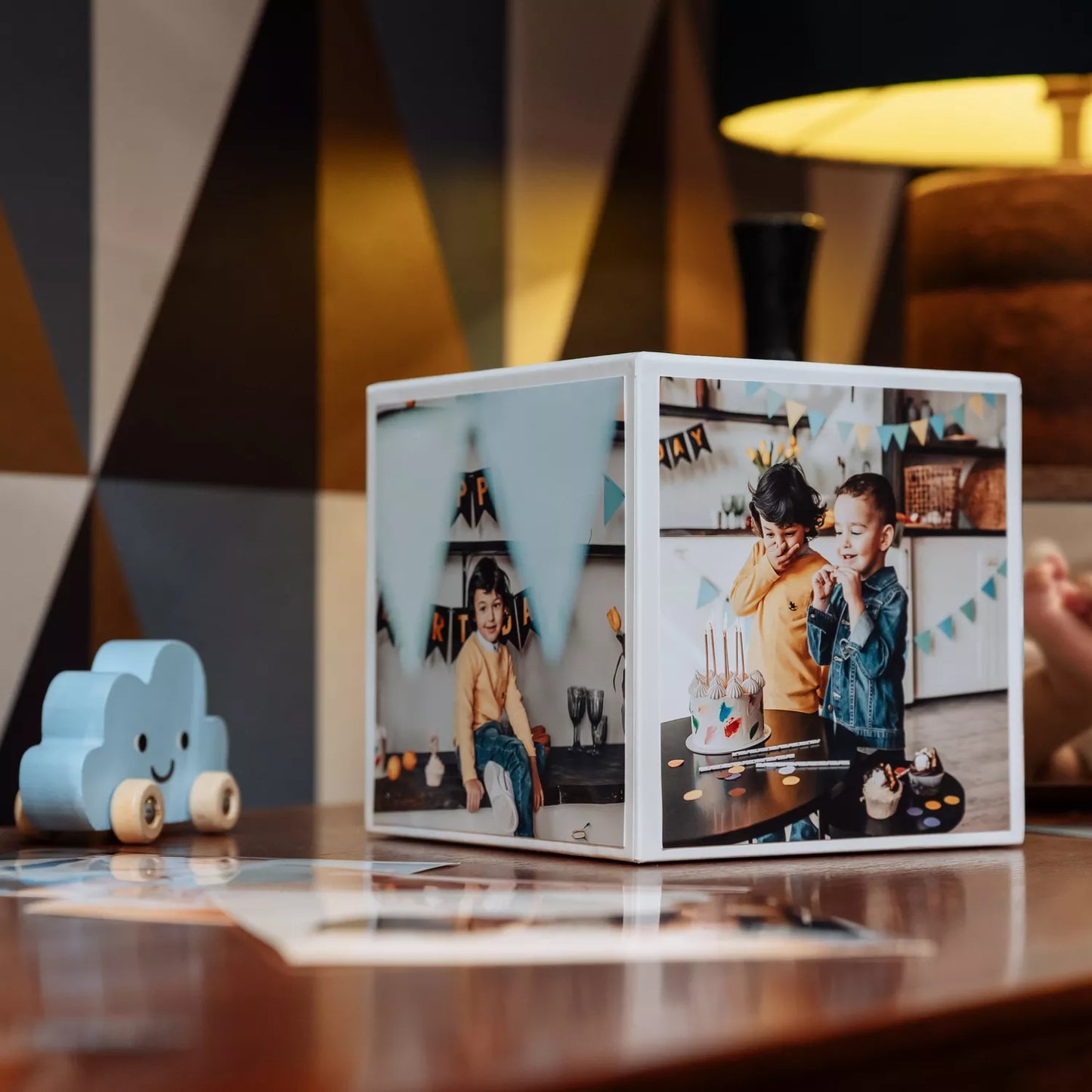 Canon Photo Cube and Frame + PP-201 5x5” Photo Paper Plus Glossy II 40 sheets - Orange