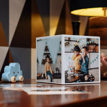 Canon Photo Cube and Frame + PP-201 5x5” Photo Paper Plus Glossy II 40 sheets - Orange