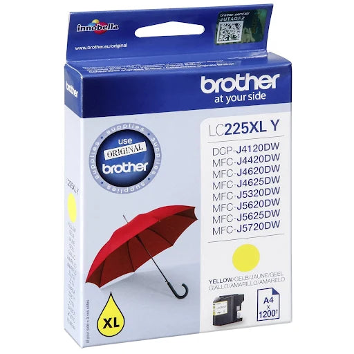 Brother Original LC225 High Capacity Yellow Ink Cartridge