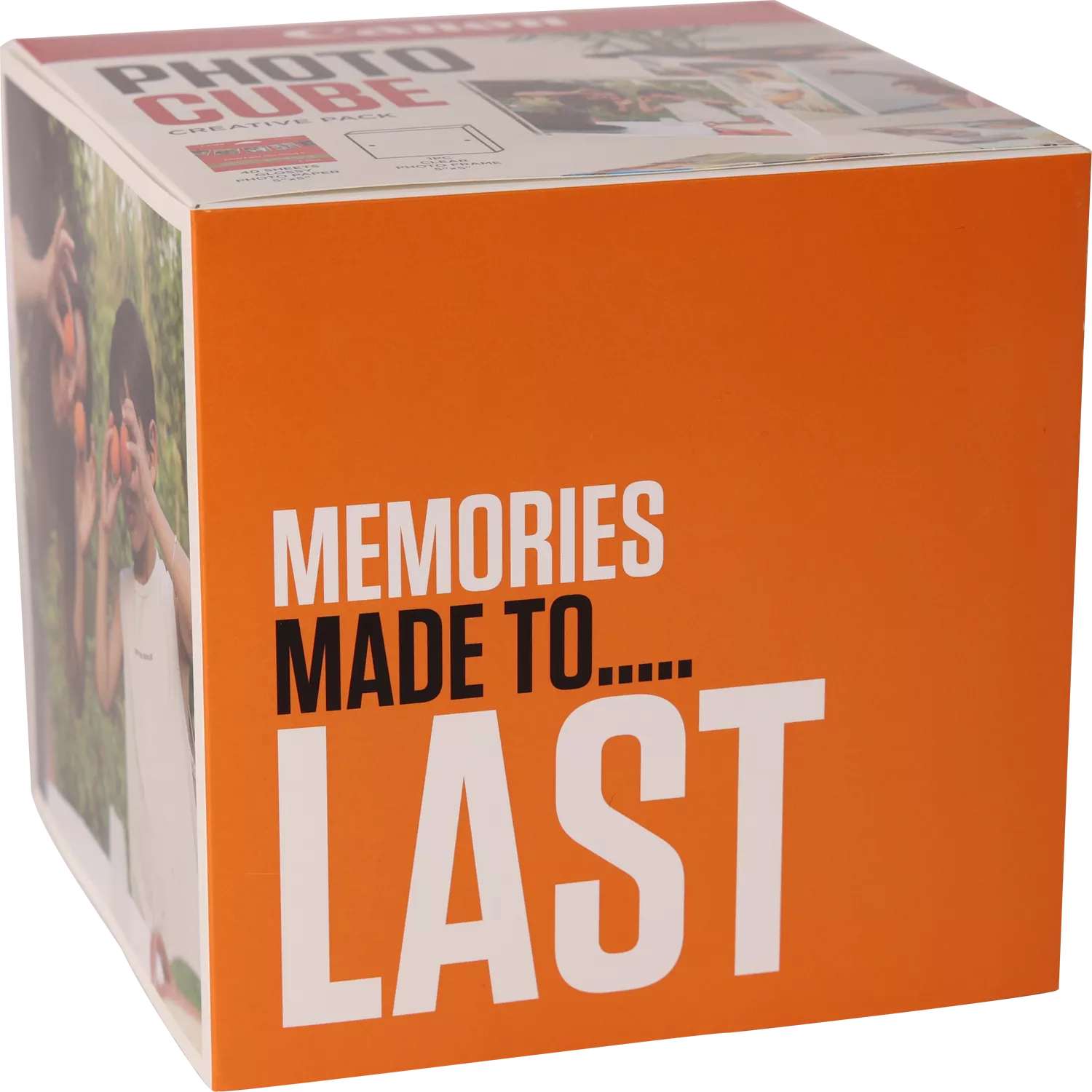 Canon Photo Cube and Frame + PP-201 5x5” Photo Paper Plus Glossy II 40 sheets - Orange